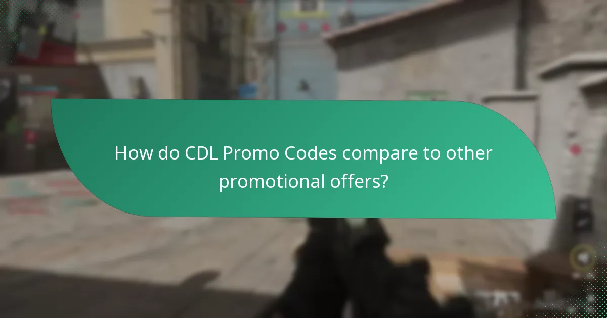 How do CDL Promo Codes compare to other promotional offers?