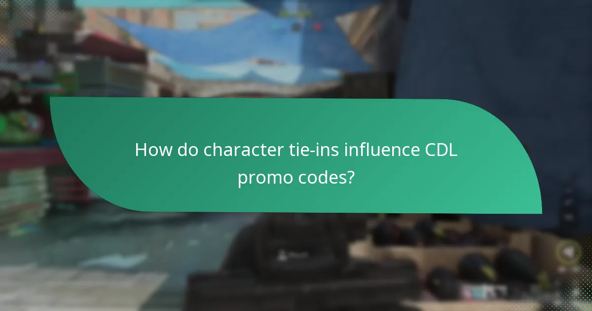How do character tie-ins influence CDL promo codes?