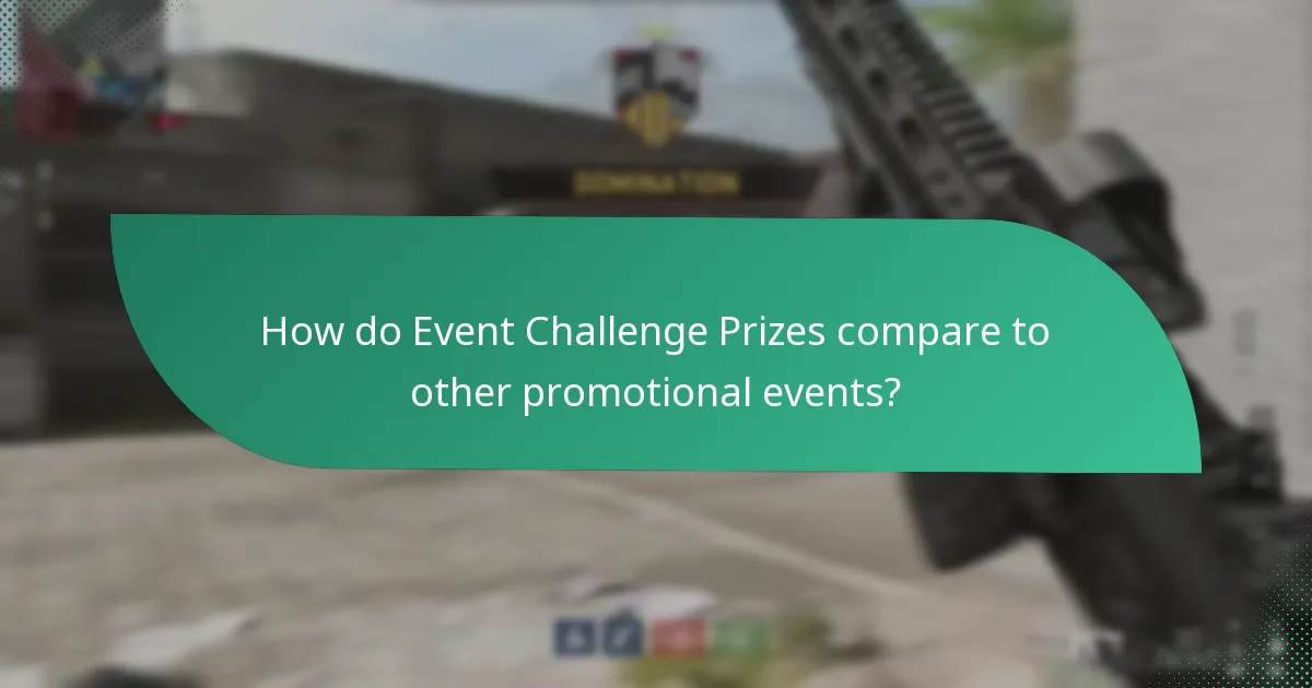 How do Event Challenge Prizes compare to other promotional events?