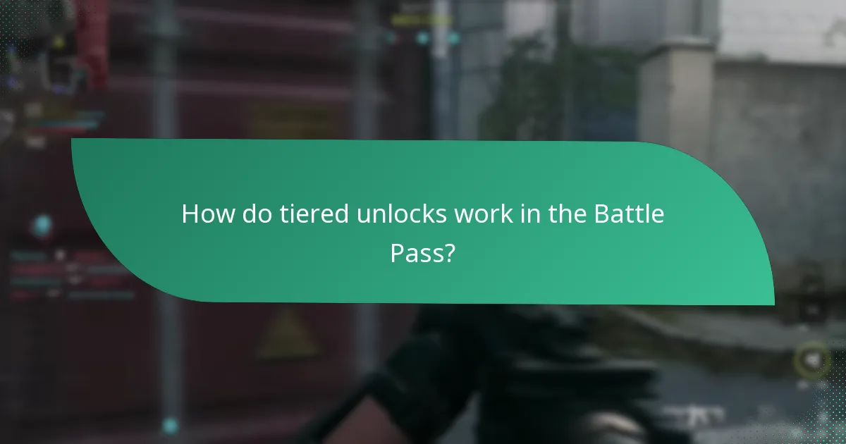 How do tiered unlocks work in the Battle Pass?