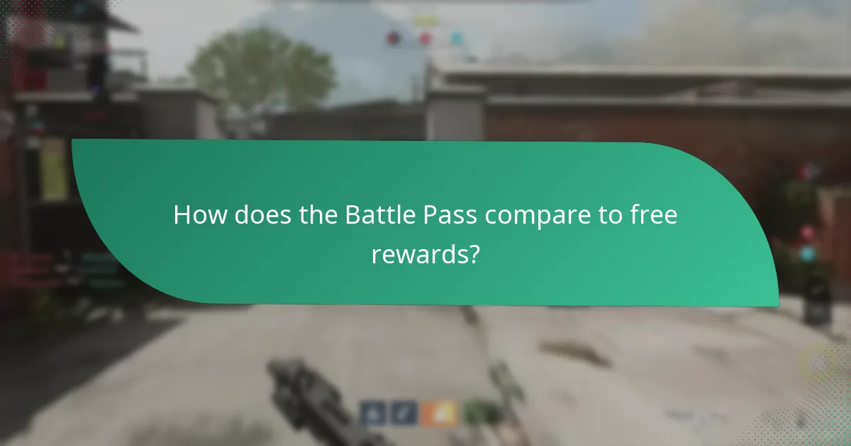How does the Battle Pass compare to free rewards?