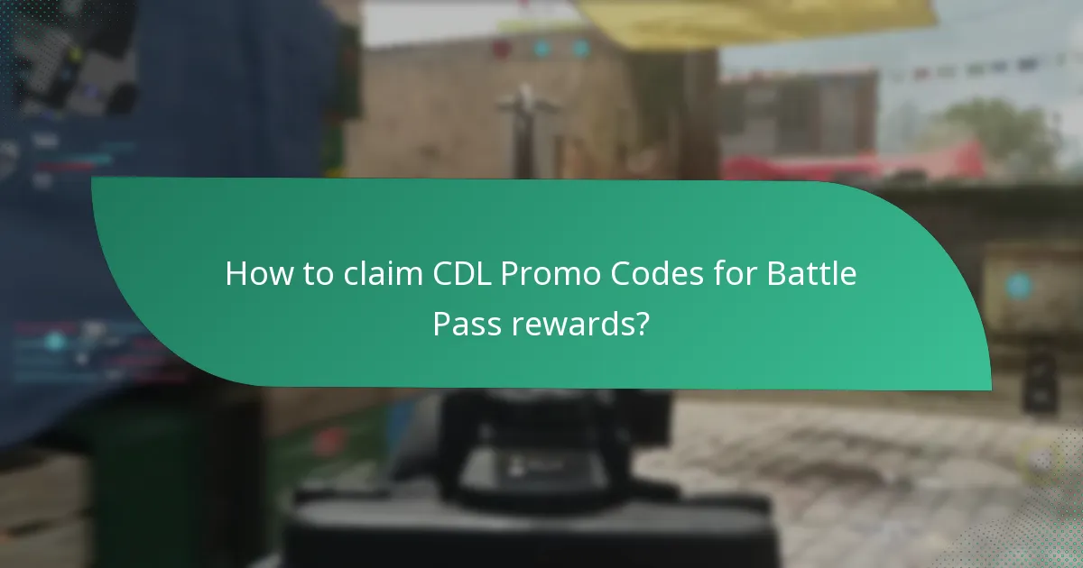 How to claim CDL Promo Codes for Battle Pass rewards?