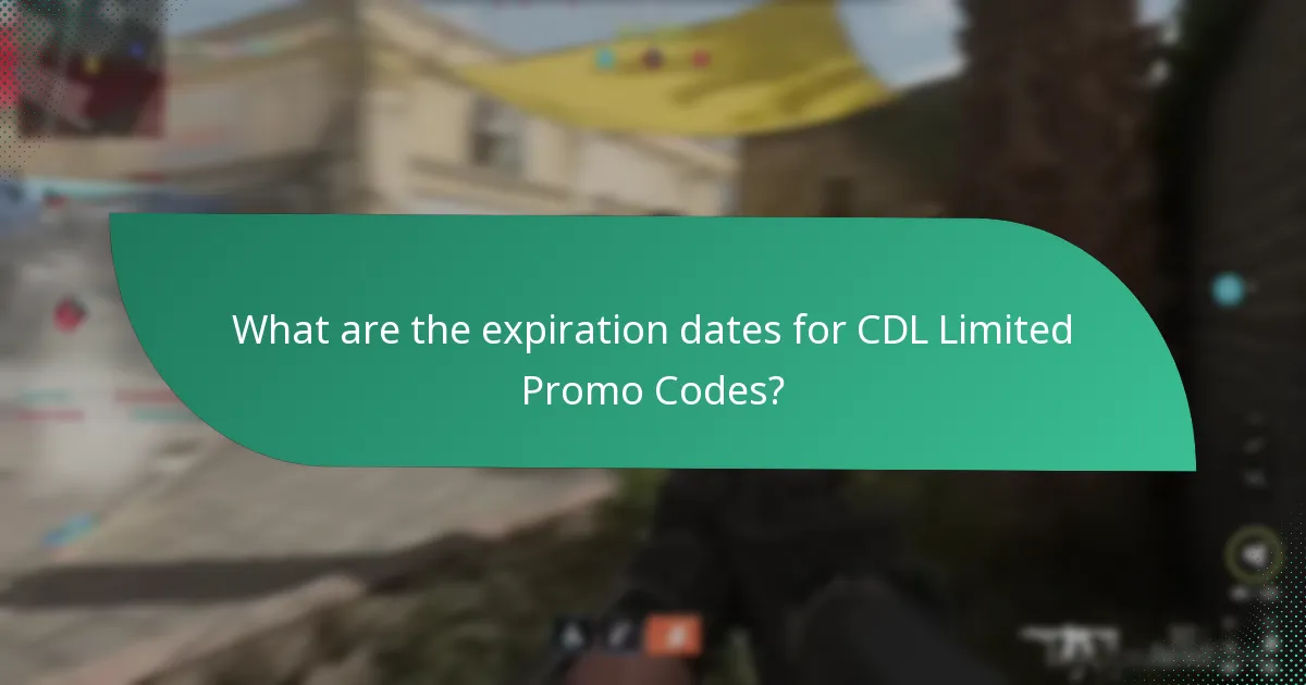 What are the expiration dates for CDL Limited Promo Codes?