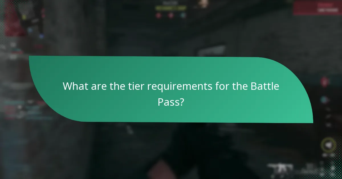 What are the tier requirements for the Battle Pass?