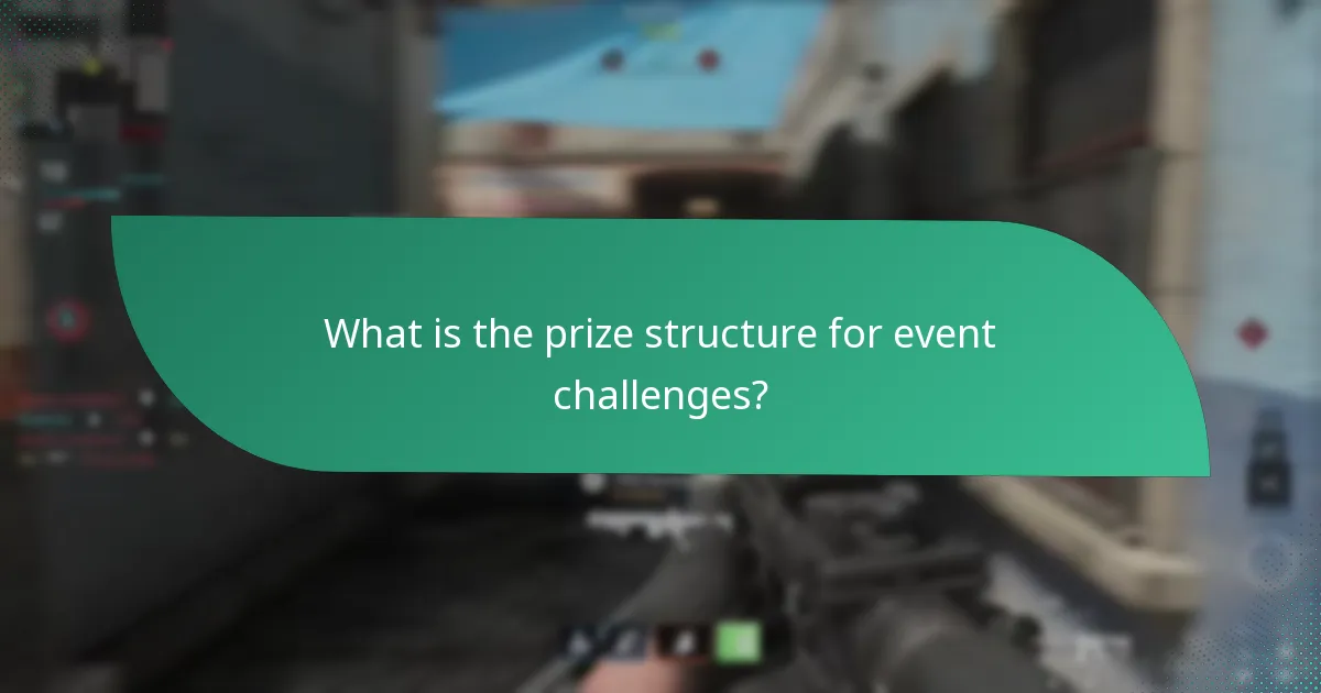 What is the prize structure for event challenges?