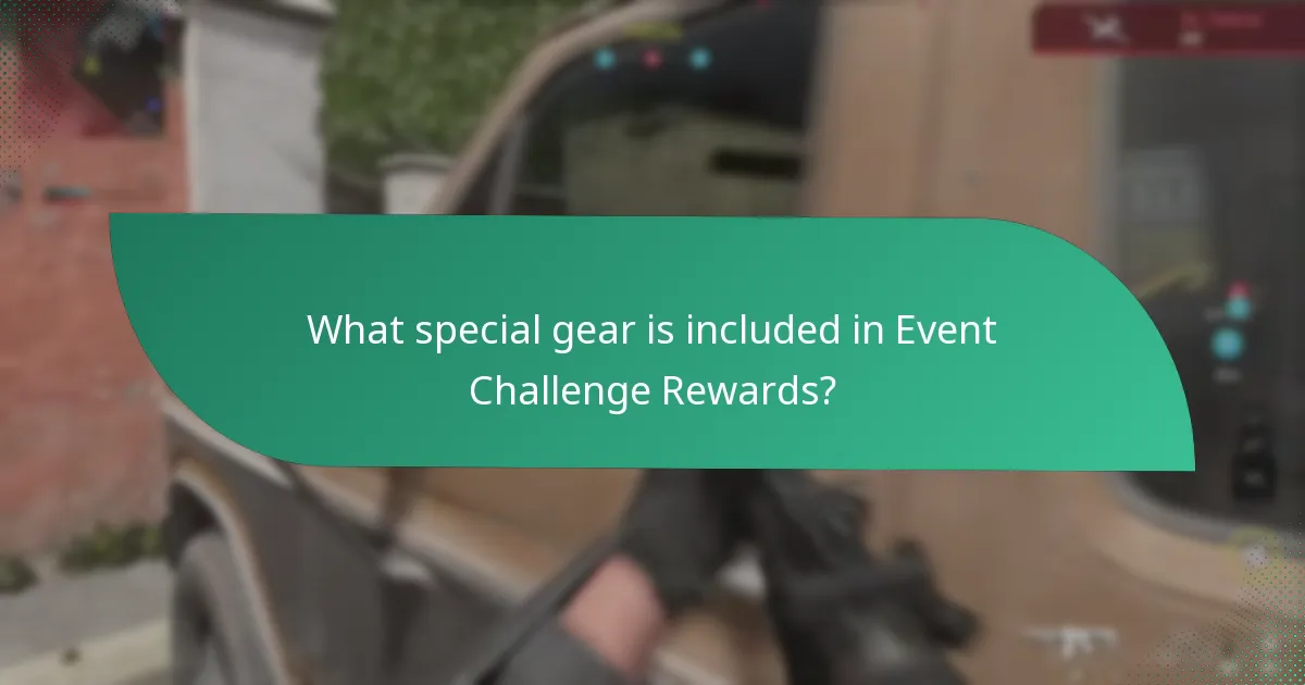 What special gear is included in Event Challenge Rewards?