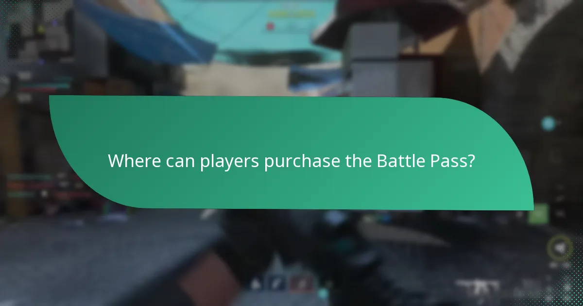 Where can players purchase the Battle Pass?