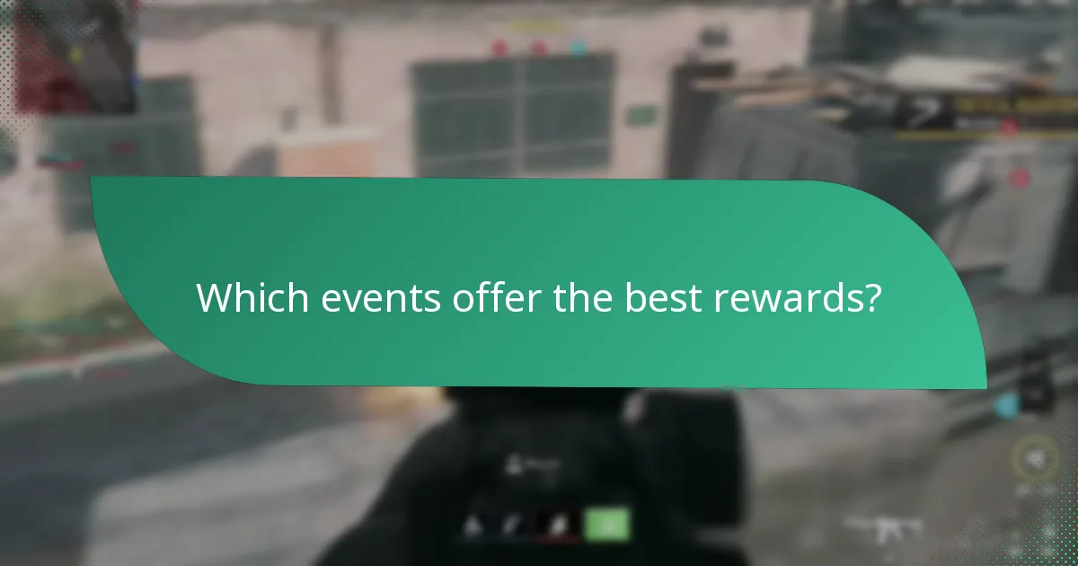 Which events offer the best rewards?